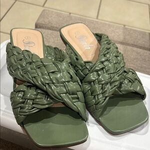 SHEIN Olive Braided Women's Sandals